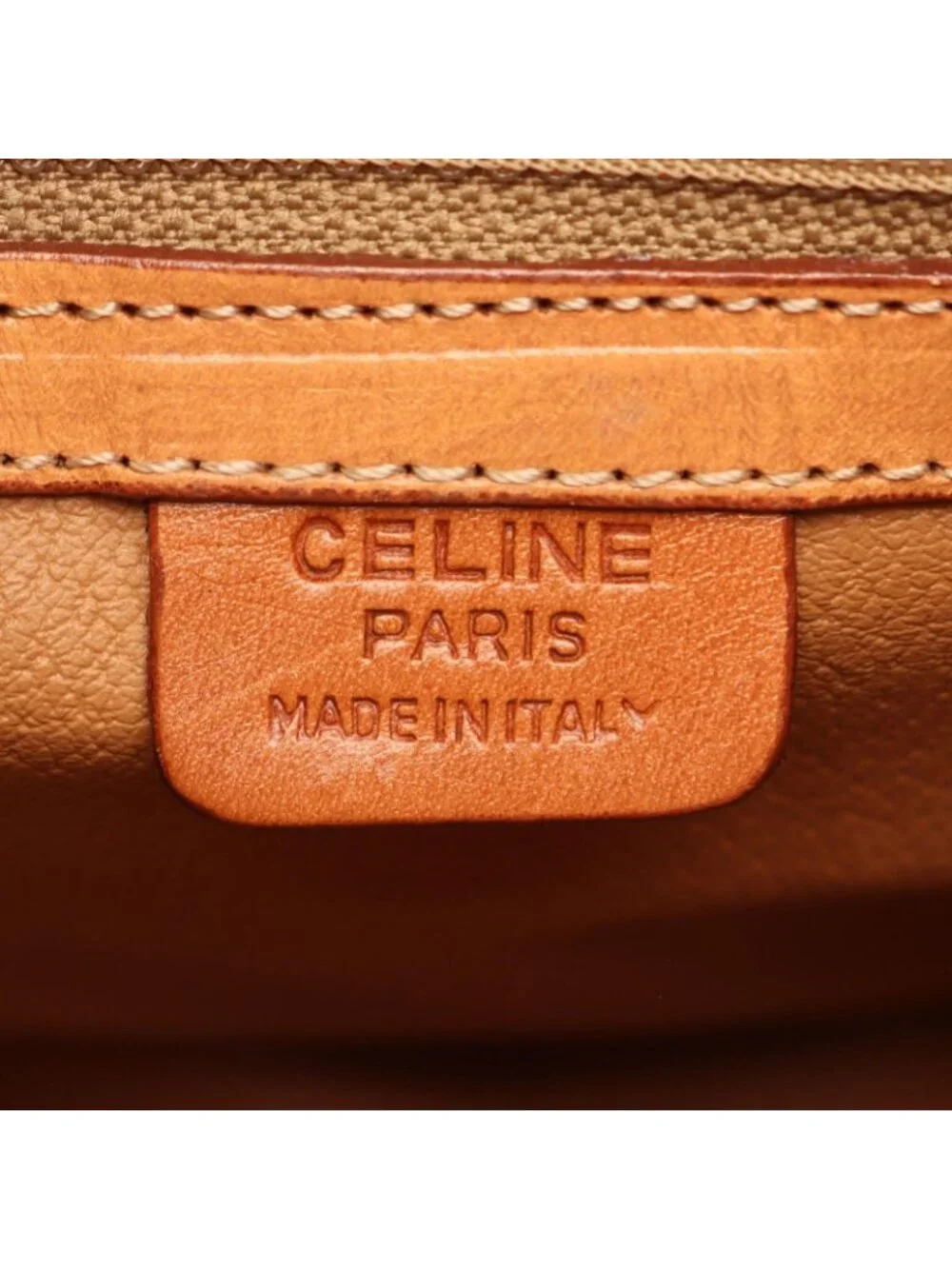 Celine Backpack Macadam Brown Dark Canvas Leather